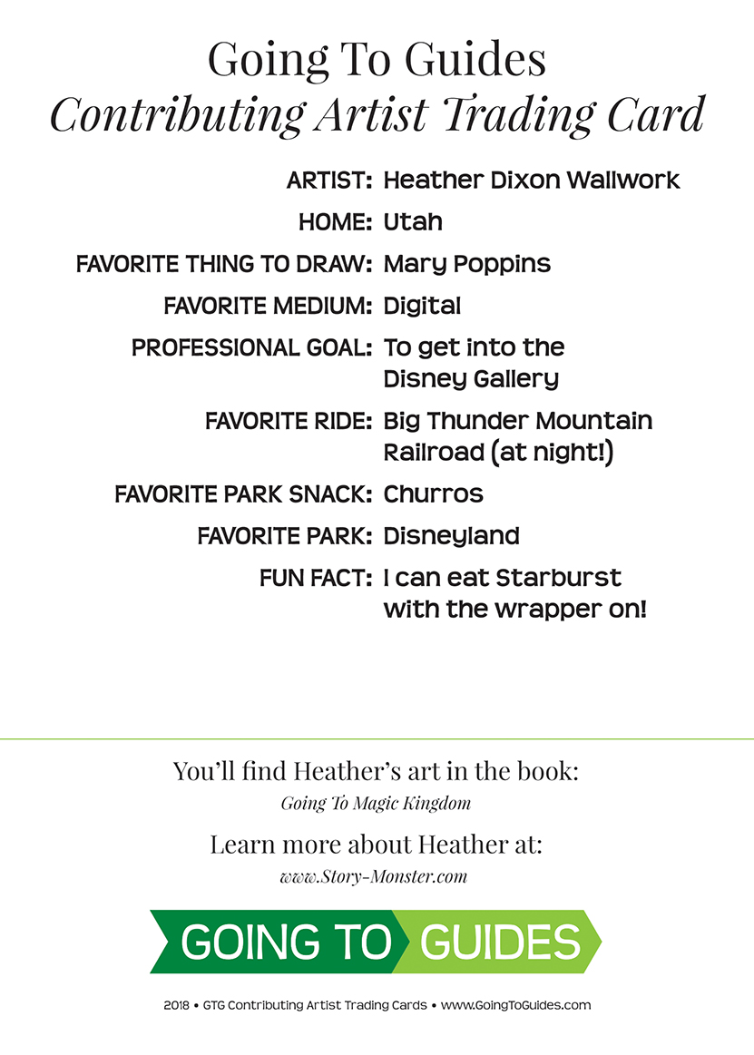 back of Heather Dixon Wallwork's Trading Card