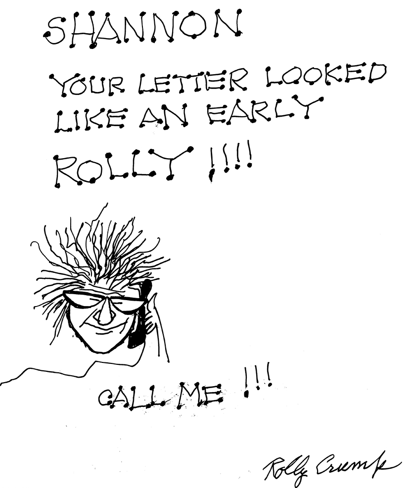 Rolly Crump's Letter and Doodle