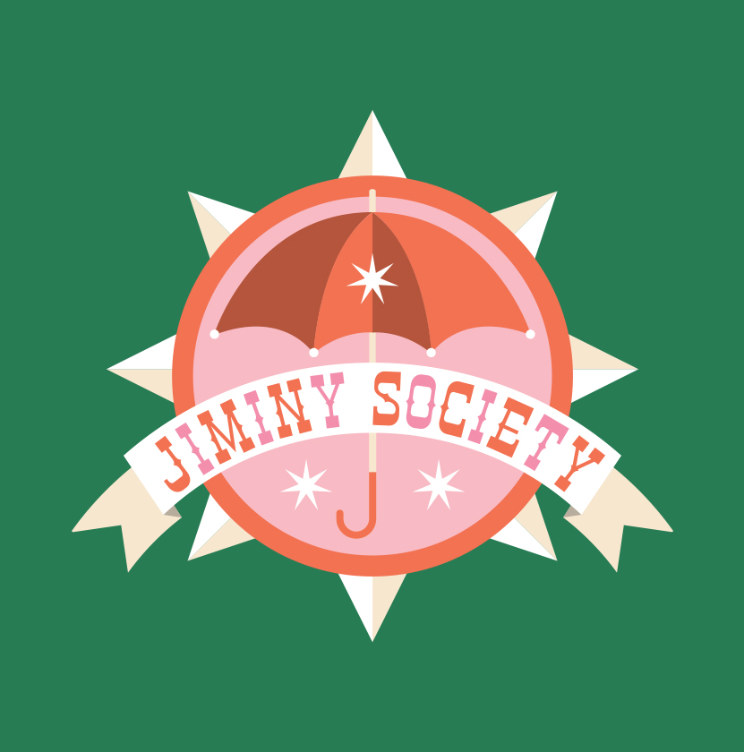 Jiminy Society logo with umbrella