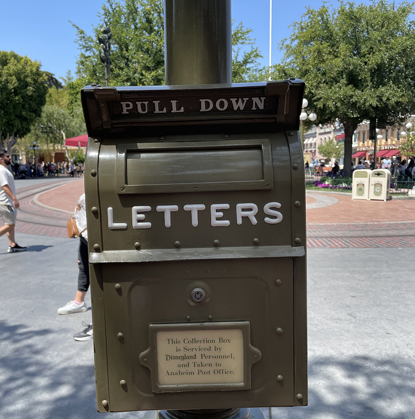 Disneyland Mailbox in Town Square Main Street USA