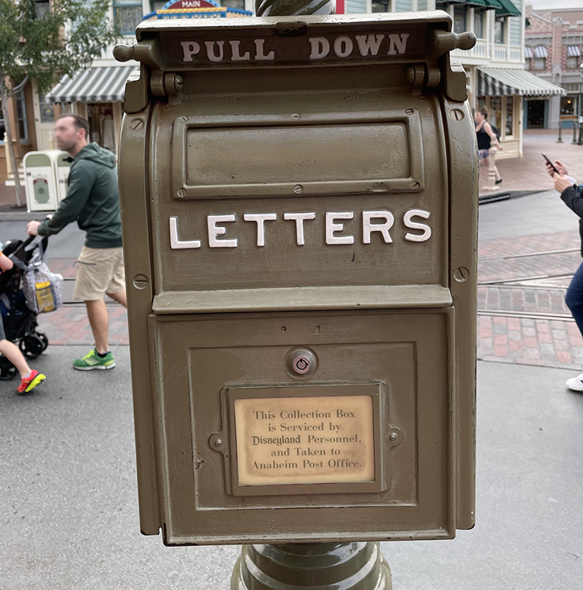 Disneyland Mailbox in Main Street USA
