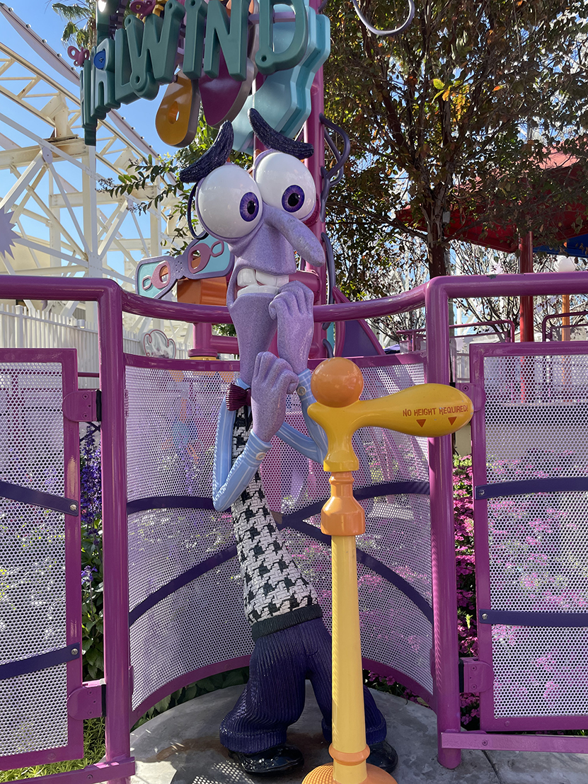Fear at Inside Out Emotional Whirlwind in Pixar Pier in Disney California Adventure