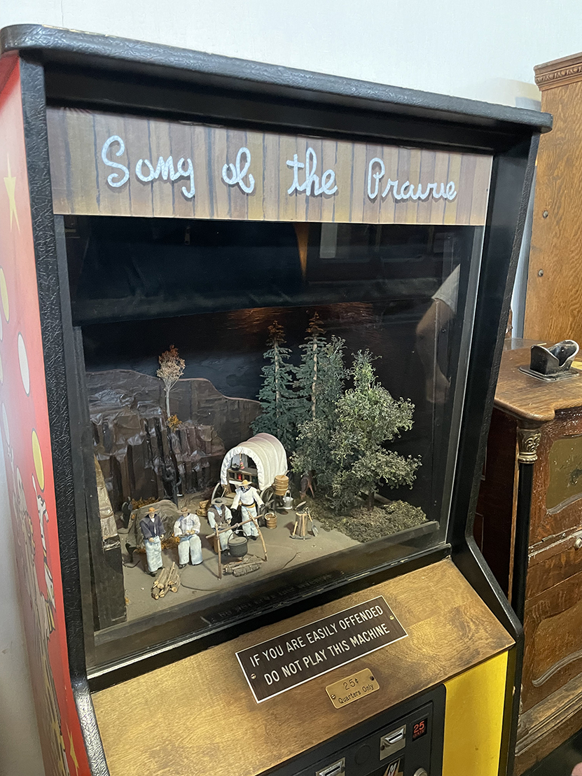 Song of the Prairie coin-operated antique game inside Musee Mecanique San Francisco