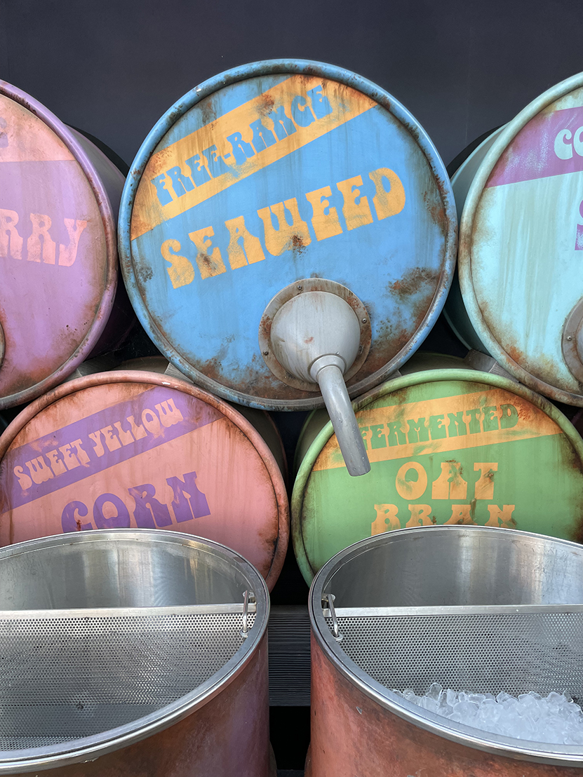 Barrels at Fillmore's Taste In in Cars Land in Disney California Adventure