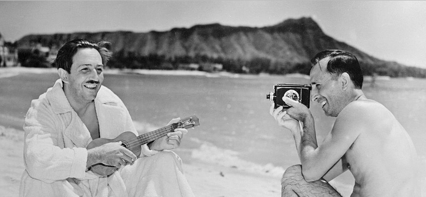 Walt and Roy Disney in Hawaii